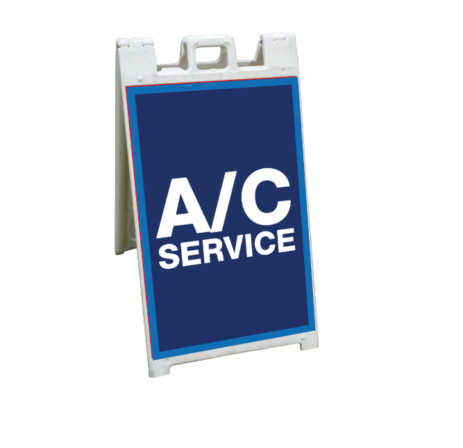 24" x 36" FullSpeed Blue A/C Service Coroplast A-frame Insert Only