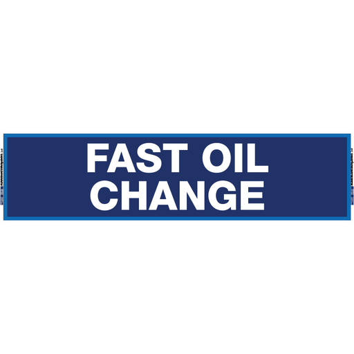 2' x 8' FullSpeed Automotive Blue Fast Oil Change Mesh Bay Banner (single-sided)