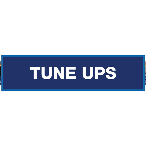 2' x 8' FullSpeed Automotive Blue Tune Ups Mesh Bay Banner (single-sided)