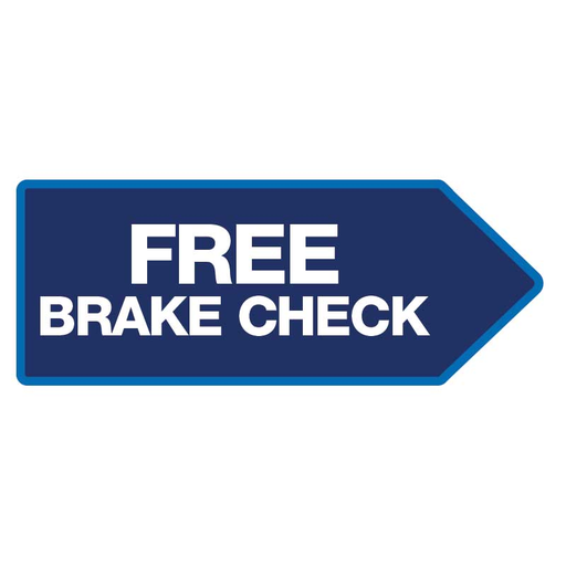 46" x 18" FullSpeed Automotive Blue Free Brake Check Arrow Spinner Sign (double-sided)