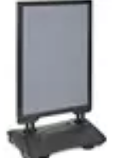RENTAL 24" x 36" Black Plastic Sidewalk Spring Sign includes the top & base