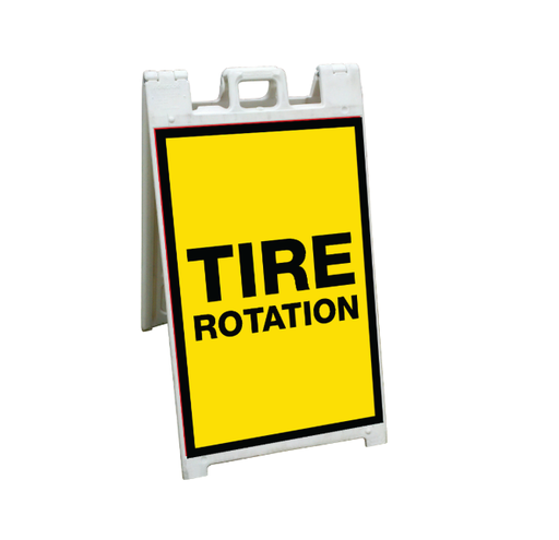 [None] 24" x 36" FullSpeed Yellow Tire Rotation Coroplast A-frame Insert Only