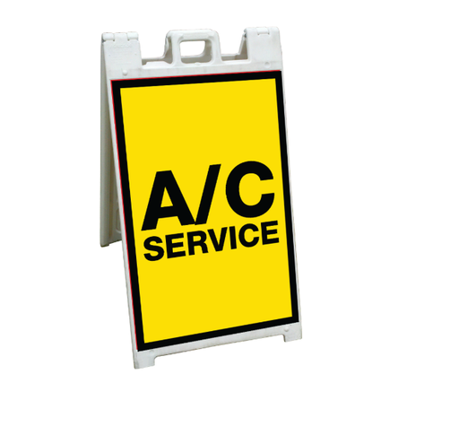 [None] 24" x 36" FullSpeed Yellow A/C Service Coroplast A-frame Insert Only