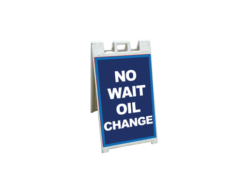24" x 36" FullSpeed Blue No Wait Oil Change A-frame Insert Only