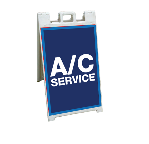[None] 24" x 36" FullSpeed Blue A/C Service Coroplast A-frame Insert Only