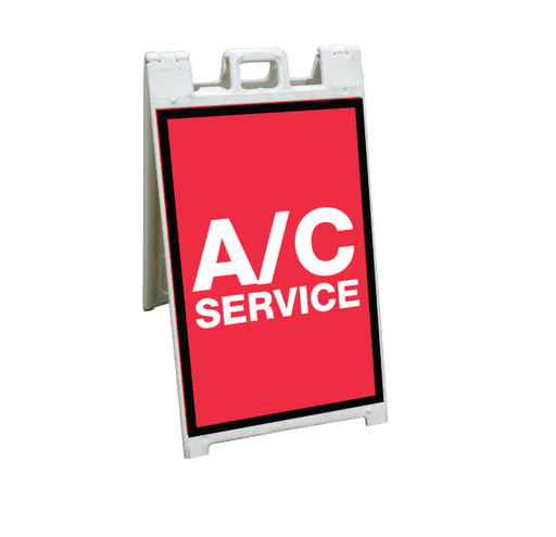 [None] 24" x 36" FullSpeed Red A/C Service Coroplast A-frame Insert Only