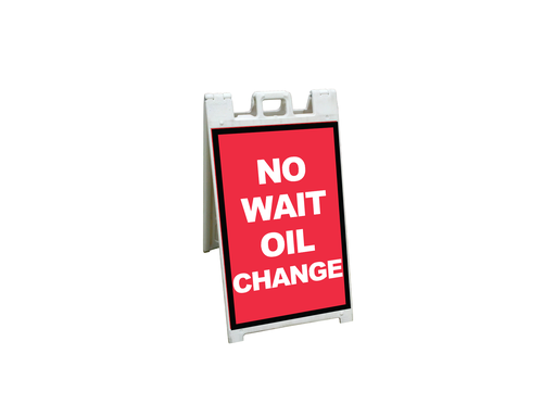 [None] 24" x 36" FullSpeed Red No Wait Oil Change Coroplast A-frame Insert Only