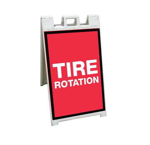 [None] 24" x 36" FullSpeed Red Tire Rotation Coroplast A-frame Insert Only