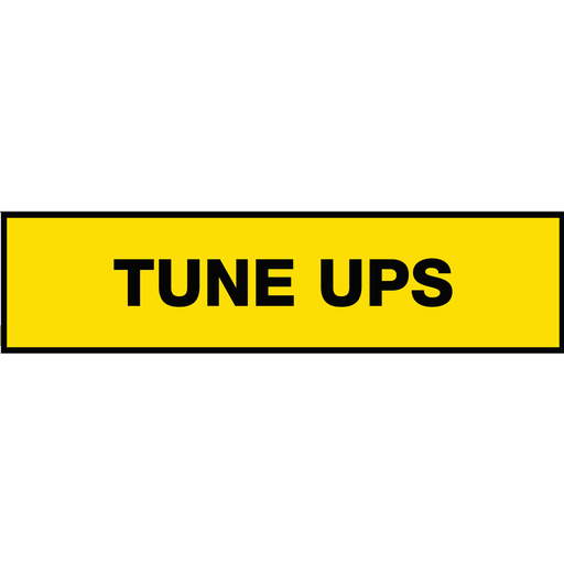 2' x 8' FullSpeed Automotive Yellow Tune Ups Mesh Bay Banner (single-sided)