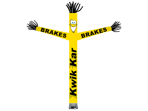 18' FullSpeed Automotive Kwik Kar Yellow Brakes Tube Dancer Fabric Only (with face & arms)
