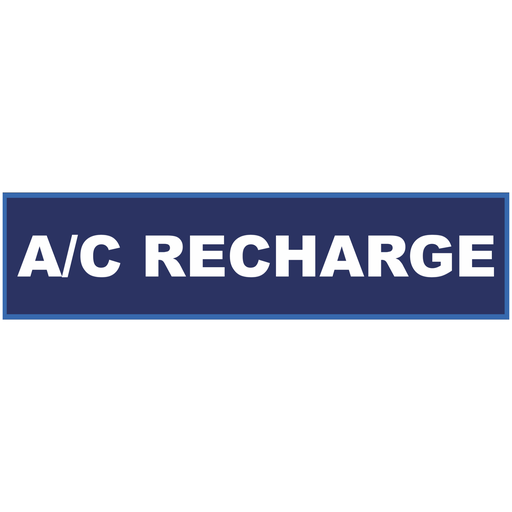 2' x 8' FullSpeed Automotive Blue A/C Recharge Mesh Bay Banner (single-sided)