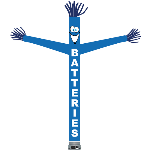 18' FullSpeed Automotive Blue Batteries Tube Dancer Fabric Only (with face & arms)
