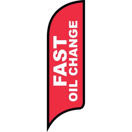 12' FullSpeed Automotive Red Fast Oil Change AdverSail Flag