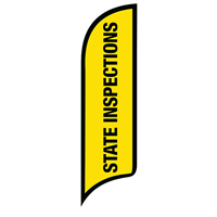 12' FullSpeed Automotive Yellow State Inspection AdverSail Flag